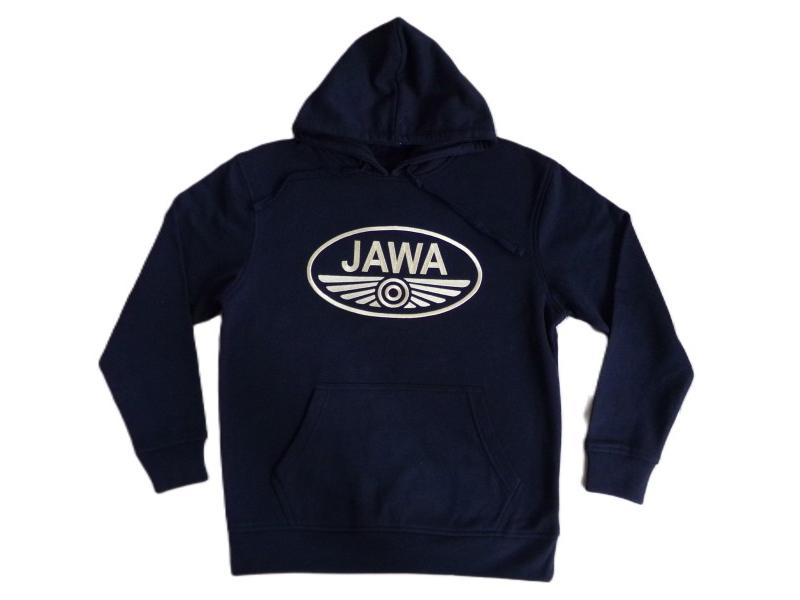 Bluza męska z kapturem, czarna, z logo JAWA, rozmiar 2XL