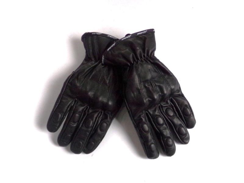 Rękawice motocyklowe, skórzane, czarne, rozmiar XL
